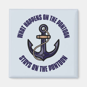 Grappig wat er gebeurt op de ponton vakantie reis magneet