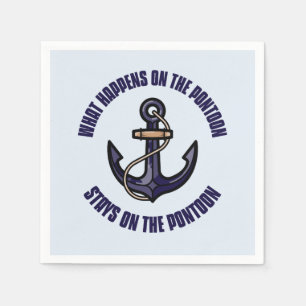 Grappig wat er gebeurt op de ponton vakantie reis servet