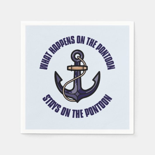 Grappig wat er gebeurt op de ponton vakantie reis servet (Voorkant)