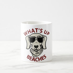 Grappig  wat er op stranden zit, koffie Mok