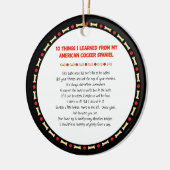 Grappig wat geleerd is van Amerikaans Cocker Spani Keramisch Ornament (Links)