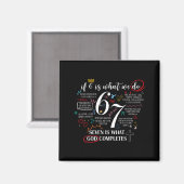 Grappig Wat God Compleet 6 7 Meme Jezus Christelij Magneet (Voorkant / Achterkant)