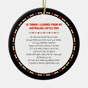 Grappig wat ik geleerd heb van Australische katten Keramisch Ornament