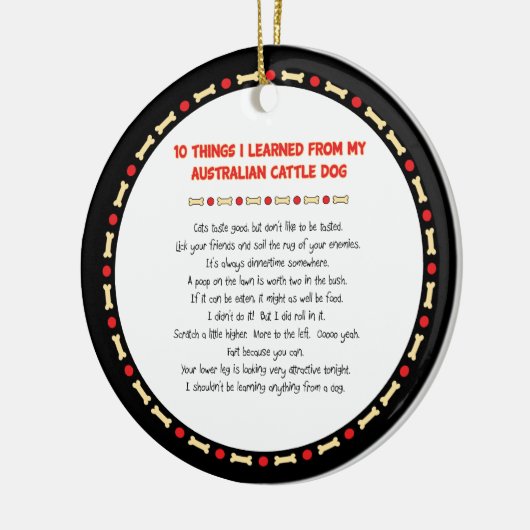 Grappig wat ik geleerd heb van Australische katten Keramisch Ornament (Links)