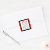 Grappig wat ik geleerd heb van Australische katten Vierkante Sticker (Envelop)