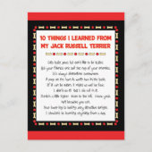 Grappig wat ik geleerd heb van Jack Russell Terrie Briefkaart (Voorkant)
