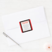 Grappig wat ik geleerd heb van mijn Airedale Terri Vierkante Sticker (Envelop)