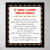 Grappig wat ik geleerd heb van mijn Basenji Poster (Voorkant)