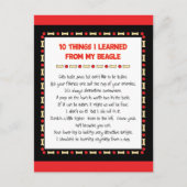 Grappig wat ik geleerd heb van mijn beagle briefkaart (Voorkant)