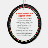 Grappig wat ik geleerd heb van mijn Boston Terrier Keramisch Ornament (Links)