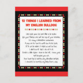 Grappig wat ik geleerd heb van mijn Engelse bulled Briefkaart (Voorkant)