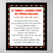 Grappig wat ik geleerd heb van mijn Franse bulldog Poster (Voorkant)