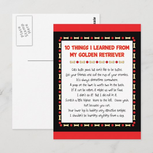 Grappig wat ik geleerd heb van mijn gouden rector. briefkaart (Voorkant / Achterkant)