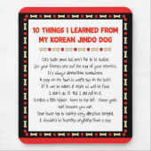 Grappig wat ik geleerd heb van mijn Koreaanse Jind Muismat (Voorkant)