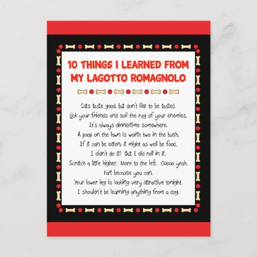 Grappig wat ik geleerd heb van mijn Lagotto Romagn Briefkaart (Voorkant)