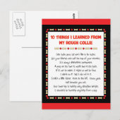 Grappig wat ik geleerd heb van mijn ruige collie briefkaart (Voorkant / Achterkant)