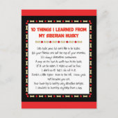 Grappig wat ik geleerd heb van mijn Siberische Hus Briefkaart (Voorkant)