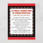 Grappig wat ik geleerd heb van mijn Spaanse waterh Briefkaart (Voorkant)