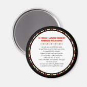 Grappig wat ik geleerd heb van Pembroke Welsh Corg Magneet (Voorkant / Achterkant)