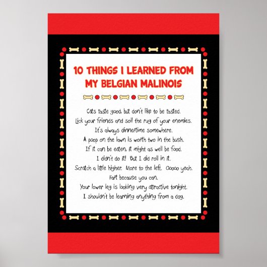 Grappig wat ik heb geleerd van mijn Belgische Mali Poster (Voorkant)