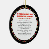 Grappig wat ik heb geleerd van mijn Noorse Elkhoun Keramisch Ornament (Rechts)