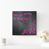 Grappig wat ik ook ben, laat, donker geborsteld me vierkante klok (Huis)