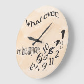 Grappig wat ik ook ben... late perzikWaterverf Grote Klok (Hoek)