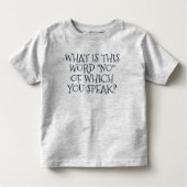 Grappig: "Wat is dit woord nu?" Kinder Shirts (Voorkant)