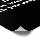 Grappig Wat Is Er Aan De Hand Poster (Hoek)