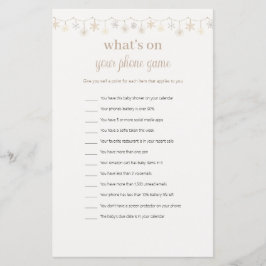 Grappig Wat is er op uw telefoon Baby shower spel