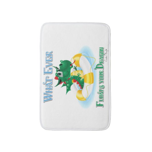 Grappig wat je draak ook drijft badmat (Voorkant Verticaal)