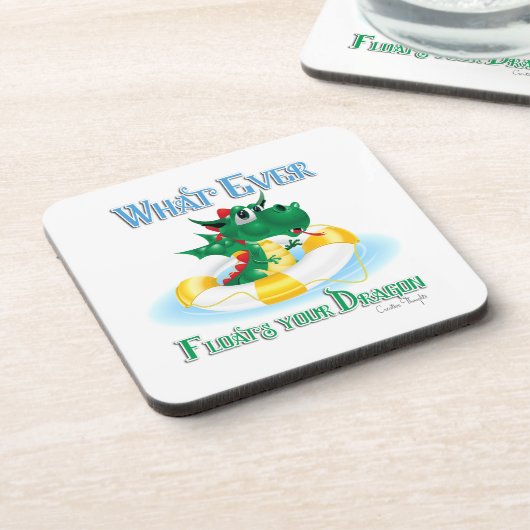 Grappig wat je draak ook drijft bier onderzetter (Linkerzijde)