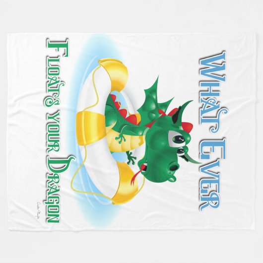 Grappig wat je draak ook drijft fleece deken (Voorkant (Horizontaal))