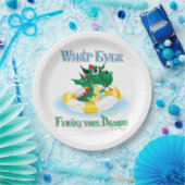 Grappig wat je draak ook drijft papieren bordje (Feest)