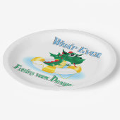 Grappig wat je draak ook drijft papieren bordje (Gekanteld)