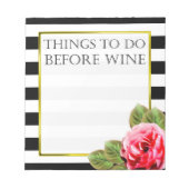 Grappig wat je moet doen voor je wijn notitieblok (Voorkant)