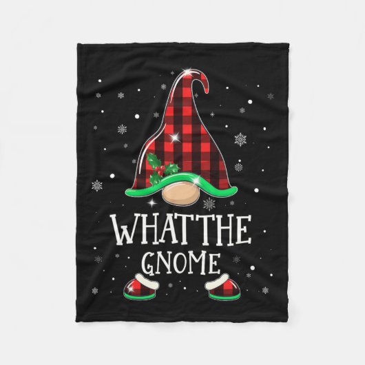 Grappig Wat Kabouter Buffalo Plaid Bijpassende Ker Fleece Deken (Voorkant)