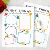 Grappig wat mijn studenten zeiden notitieblok