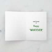 Grappig "wat ook" het Wenskaart is van de Vakantie Feestdagen Kaart (Binnen)