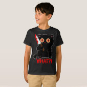 Grappig Wat_ Y Zwarte Halloween Kat Steekt Kittens T-shirt (Voorkant volledig)
