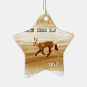 grappig wat zegt de vos keramisch ornament (Rechts)