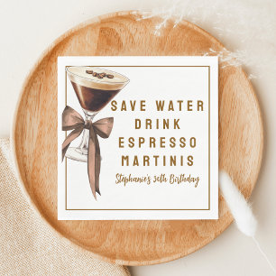 Grappig Water Besparen Drink Espresso Martinis Ver Servet