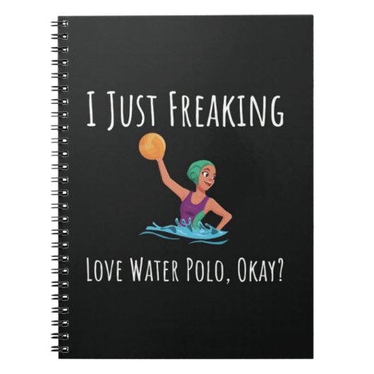 Grappig Water Polo Ornamenten Speler Sport Pool Ba Notitieboek (Voorkant)