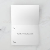 Grappig waterskiën verjaardagskaart kaart (Binnen)