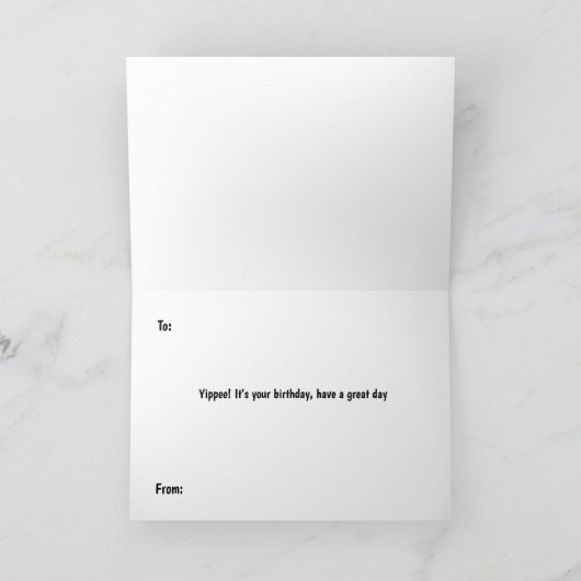 Grappig waterskiën verjaardagskaart kaart (Binnen)