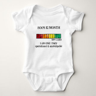 Grappig Waterverf Baby Mijlpaal Body | 12 Maanden Romper