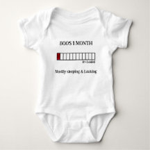 Grappig Waterverf Baby Mijlpaal Body | 1 Maand