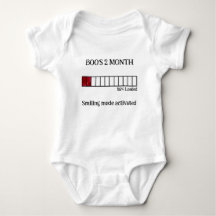 Grappig Waterverf Baby Mijlpaal Body | 2 Maand