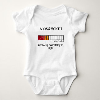 Grappig Waterverf Baby Mijlpaal Body | 5 Maand Romper