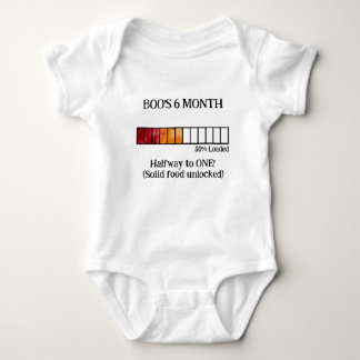 Grappig Waterverf Baby Mijlpaal Body | 6 Maand Romper